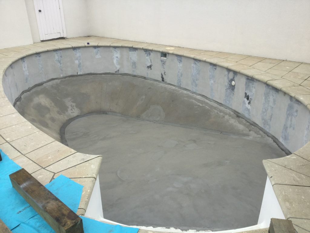 pool renovation before